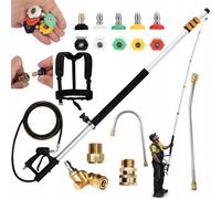 Perche télescopique 1.5 m-7.3 m pour Karcher HD/HDS, 4000 PSI, avec sangle et jeu de buses