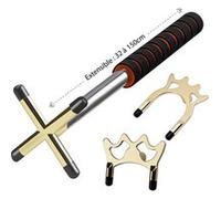 Perche télescopique 150cm avec 3 reposoirs en laiton Multicolore G