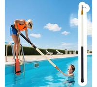 Perche Telescopique Crochet de Sauvetage de Sécurité pour Piscine avec Poteau, Poteaux de Gaffe Isolants en Fibre de Verre, Crochets de Corde Spéciaux pour Les Nageurs Noyés(White,120-550cm/47"-217")