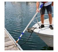 Perche télescopique de 6, 10, 13 et 16 pieds pour bateau, perches de levage polyvalentes et crochets pour bateau pour l'amarrage/le sauvetage/le remorquage/la navigation (3 pièces, 6,6' (2 m))