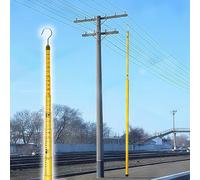 Perche télescopique de mesure de puissance - Outil de mesure de distance en résine isolée for inspections de lignes électriques en toute sécurité, 1 pièce(Yellow,10m)