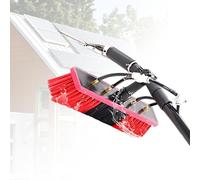 Perche Télescopique en Fibre de Carbone, Brosse de Lavage 2 en 1 avec Raclette pour Panneaux Solaires, Nettoyage de Toiture Haute Altitude pour Véranda et Patio(6.0m(20FT))