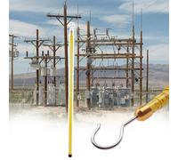 Perche télescopique isolée, Canne à mesurer télescopique isolée avec crochet multicolore 6-18 m(Yellow,59ft/18m)