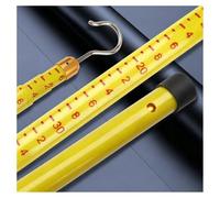 Perche télescopique isolée, Mât de Mesure de Hauteur Jaune avec Crochet