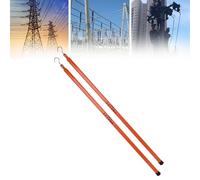 Perche télescopique isolée, Mètre télescopique de hauteur for travaux construction et d'électricité, lot 2, orange, 6-18 m(6m/19.7ft)