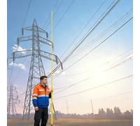 Perche télescopique isolée, Perche de Mesure de Hauteur isolée pour la sécurité des Lignes électriques, règle télescopique d'arpentage avec échelle métrique, Outil de Mesure pour Les travaux