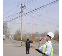 Perche télescopique isolée, Tige de mesure télescopique isolée en époxy multicolore 6-18 m(Orangre,15m/49.2ft)