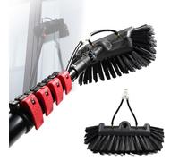 Perche Télescopique Nettoyage Panneaux solaires avec Brosse 5 Surfaces perméable à l’Eau Tuyau d'eau Interne Brosse Telescopique Toiture Raclette Nettoyage des fenêtres 6m/20FT