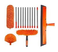 Perche Telescopique Nettoyage Toiture | Kit De Dépoussiérage Haute Portée De De 6m avec Perche D'extension De 4.25m | Plumeau pour Plafond Haut Plumeau en Microfibre À Toile D'araignée