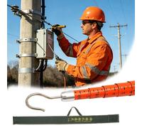 Perche télescopique non conductrice - Outil de mesure de la hauteur pour lignes électriques, sous-stations et chemins de fer - Tige de précision avec sac de transport - Idéal pour les professionnels