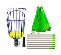 Perche télescopique orange - Outil récupérateur de fruits, bâton de récolte extensible | Mât en acier durable, doublure de panier rembourrée, portée efficace pour les grands arbres, l'utilisation de