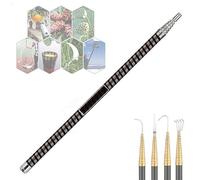 Perche télescopique, Perche Extensible jusqu'à 13.0 mètres, Légère et Robuste, avec Un connecteur fileté Standard de 8 mm(13.0m/42.7ft)