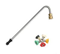 Perche télescopique pour nettoyeur haute pression K2 K3 K4 K5 supportant cinq types de buses 0 deg 15 degrés 25 degrés 40 degrés et configuration ventilateur plat