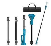 Perche Télescopique pour Tronçonneuse/Ébrancheur - Perche d'Extension en Aluminium 2m avec Poignée Anti-Dérapante, Compatible Outils Sans Fil (4 Sections)