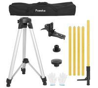 Perche Télescopique Réglable 3,7 m avec Trépied, Laser Level Tripod