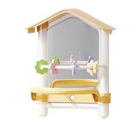 Perches à oiseaux - Jouet miroir pour oiseau de 8,15 pouces - Miroir en papier ABS - Barches pour perruches, cockatiels