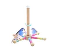 Perches à oiseaux - Roue d'entraînement interactive rotative à 360 ° - Jouet pour aras, perruches, oiseaux d'amour, conures, cacatoès, pinsons, entraînement des oiseaux