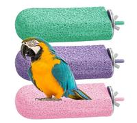 Perches d'oiseaux pour Cage, Support de perchoir à Oiseaux, pêcheur, Perche en résine, Jouet d'exercice | 3 Jouets pour perroquets Debout, bâton de ponçage pour Pattes d'animaux de Compagnie