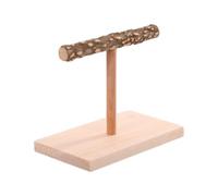 Perches for Parakeets - Wood, 3.94x3.94x4.53in T-Shape Bird Perch | Grinding Training Toy Exercise, Lovebird and Budgerigar Paŕrot Stand for Table Top, Cage, Macaws, Finches, Small Birds