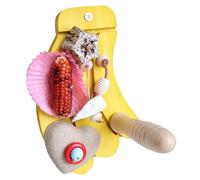 Perchoir à cacatoès, perchoir à mâcher en forme de banane comme jouet pour oiseaux - Jouet de cage pour perruches - pour perruches Conure, perruches, ara inséparables et passereaux