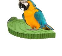 Perchoir à calopsittes, branche en forme de plante en résine - Jouet pour perruches - Convient pour les conures, les perruches, les aras, les canaris, les inséparables pour le ponçage du bec et