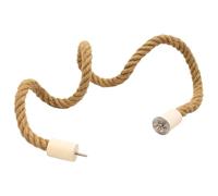 Perchoir à Corde pour Oiseaux, Corde à Oiseaux en Jute Naturel Pliable de 41, 3 Pouces avec Bois de pin et Accessoire Cage en Acier Inoxydable pour perroquets, Fournitures pour Animaux compagni