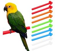 Perchoir à Oiseaux 10 Pièces, Support de Cage, Plastique 16x2,8x2,8cm | Canaris et Perruches, Utilisation en Dressage, Entretien Facile, Lot de 10, Style Voyant