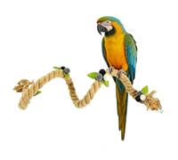 Perchoir à oiseaux - Corde d'escalade en coton naturel pour exercice, développement musculaire, favorise la santé des gencives des pieds, idéal pour les accessoires de cage à perruches, le stress