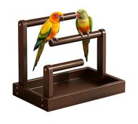 Perchoir à Oiseaux de Table Déco Animalière à Trois Niveaux | Support de Perchoir pour Perruches pour Petites Moyennes Grandes Rasses Cockatiels Canaris Conures