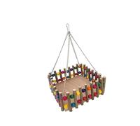 Perchoir à oiseaux en bois à mâcher Hamac Lit Jouet pour perroquets Petits Animaux Cage Accessoires Suspendu Abri Lit pour Petit Animal Oiseau Hamac Balançoire