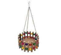Perchoir à oiseaux en bois à mâcher Hamac Lit Jouet pour perroquets Petits Animaux Cage Accessoires Suspendu Abri Lit pour Petit Animal Oiseau Hamac Balançoire