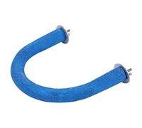 Perchoir à oiseaux en bois à rugueuse pour perroquet, calopsitte, ara, gris africain, perruche, conure (bleu)