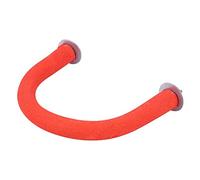 Perchoir à oiseaux en bois à rugueuse pour perroquet, calopsitte, ara, perroquet, perruche, conure (rouge)