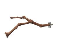 Perchoir à oiseaux en bois de raisin - 23 à 30 cm de long, bâton de vigne naturel, jouet unique en bois véritable pour cages à perroquets, abri sûr pour calopsittes,