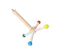 Perchoir à oiseaux en bois interactif rotatif à 360 degrés pour perroquets, calopsittes, inséparables, exercice de réduction du stress, jouet rotatif pour perroquet avec perchoir à vent