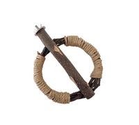 Perchoir à oiseaux en bois naturel avec vis - Perchoir à meulage - Accessoires pour cage à oiseaux - Jouet à mâcher