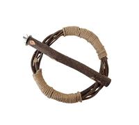 Perchoir à oiseaux en bois naturel avec vis - Perchoir à meulage - Accessoires pour cage à oiseaux - Jouet à mâcher