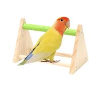 Perchoir à oiseaux en bois pour petit oiseau | Centre d'activités de jeu pour perroquet, perruche, canari, calopsitte, pinson, perchoir triangulaire pour cage intérieure et extérieure