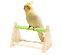 Perchoir à oiseaux en bois, support triangulaire pour perroquet, centre d'activités en cage, construction en bois naturel pour plus de durabilité, design stable pour un jeu sûr, calopsitte, pinson, 22