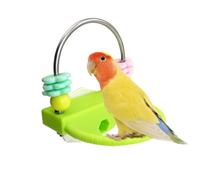 Perchoir à oiseaux en forme de perruche - Accessoire rotatif imprimé en 3D, support interactif pour aire de jeu, zone de repos pour exercice, escalade, perchoir durable en acier inoxydable avec jouet