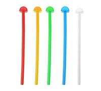 Perchoir à oiseaux en plastique - Couleurs aléatoires - Support d'angle pour bain d'oiseaux - Jouet d'entraînement pour petits oiseaux - 5 pièces