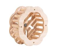 Perchoir à Oiseaux Jouet à Mâchonner en Bois avec Roue