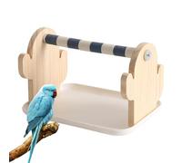 Perchoir à oiseaux - Jouets d'enrichissement interactifs, support compact avec plateau, escalade, jeu d'entrainement, meulage des pattes pour perruches, activité amusante pour oiseaux d'intérieur à la