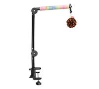 Perchoir à Oiseaux | Jouets Éducatifs 4-en-1 pour Volière - Support Perroquet Perchoir pour Calopsitte | pour Perruches Calopsittes Conures Inséparables Jeu Climbing Affûtage Bec