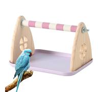 Perchoir à oiseaux - Jouets interactifs pour cage et | Jouets d'enrichissement pour oiseaux avec perchoir et plateau | pour étoiles, râper, jouer et former des perruches et