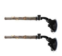 Perchoir à Oiseaux pour Fenêtre - 2 Pièces Perchoir Ajustable D'entraînement Et Jeu | à Ventouse pour Fenêtre en Bois - pour Balcon Extérieur Apartment Patio Mur Arbre