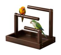 Perchoir à oiseaux pour perroquets - Décoration enrichie à trois niveaux | Perchoir de bureau pour petites et grandes races, calopsittes, inséparables, canaris, conures d'animaux