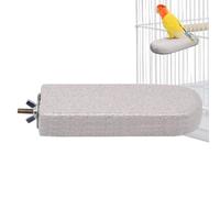 Perchoir à oiseaux - Support de meulage des ongles en calcaire minéral | Plateau pour perchoir pour perruche, pédicure, accessoire de cage durable, branche texturée pour soins des pieds