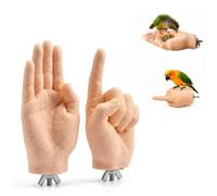 Perchoir à Perroquet en Forme de Main for Cage à Oiseaux | Support d'entraînement intensif for cage à oiseaux avec support à vis, surface en silicone texturée