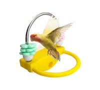 Perchoir À Perruche - Support d'escalade Multi-Usage avec À Mâcher, Accessoire De Cerceau Rotatif, Jouet en Cage Sécurisé | Exercice Et Enrichissement pour Les Oiseaux De Petite À Moyenne Tail